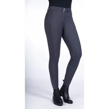Jezdecké kalhoty Dámské rajtky HKM Helene fullgrip Vínová 36