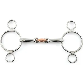 Vybavení pro koně Udidlo sněhulák 2x lomené s měděným středem Premier Equine 5"