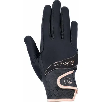 Jezdectví Jezdecké rukavice HKM Rosegold Glamour XL Tm. modrá