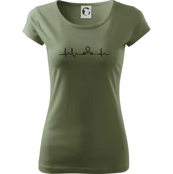 Dámské tričko Geocache ekg - Dámské triko Pure - 2XL ( Khaki )