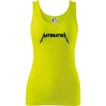 Dámské tričko Matematika rock logo - Dámské tílko - 2XL ( Limetková )