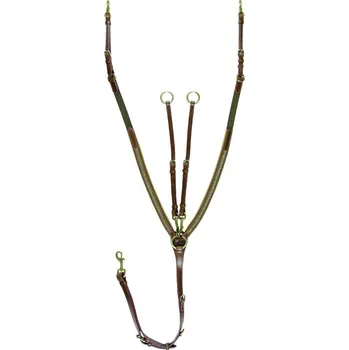 Martingal Kožený poprsník EQUESTRO Hnědá PONY