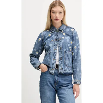 Dámská casual bunda Džínová bunda Desigual DAISY modrá barva, přechodná, 25WWED15 57X, vel. L