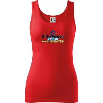 Dámské tričko C++ Is The Reason Python Was Invented - Dámské tílko - L ( Červená )