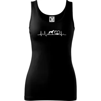 Chrt - Ekg - Dámské tílko - S ( Černá )