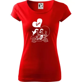 Dámské tričko Kolo manželé - Dámské triko Pure - L ( Červená )