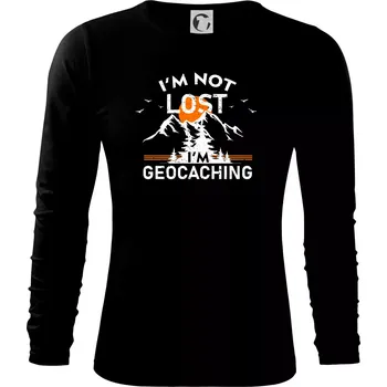 Pánské oblečení Im not lost - geocaching - Triko s dlouhým rukávem FIT-T long sleeve - M ( Černá )