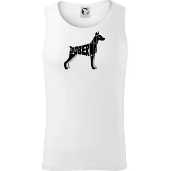Dobrmans - nápis v tělě - Tílko pánské Core - S ( Bílá )