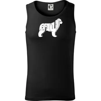 Pánské termoprádlo Novofundlandský pes - nápis v tělě - Tílko pánské Core - 2XL ( Černá )