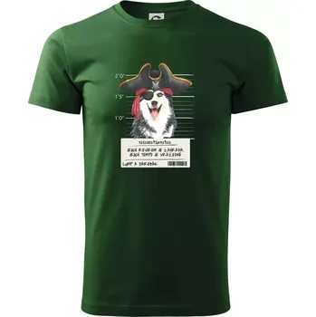 Pánské tričko Lump a darebák husky - Triko extra velké (5-8XL) - 8XL ( Lahvově zelená )