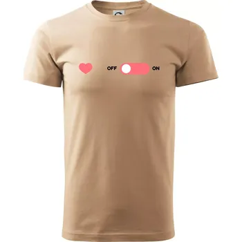 Pánské tričko Love OFF - Klasické pánské triko vyšší gramáže - 4XL ( Písková )