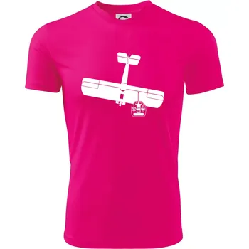 RC letadlo - Dětské triko sportovní (dresovina) - 134 cm/8 let ( Neon Pink )