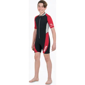 Vodní sport Dětský neoprenový oblek Seac Ciao Kid Shorty krátký, černo-červený, velikost XL
