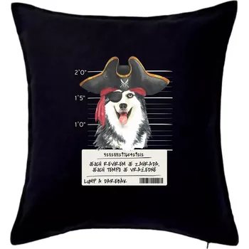 Polštář Lump a darebák husky - Polštář 50x50 - 50x50 - Pouze potah ( Černá )