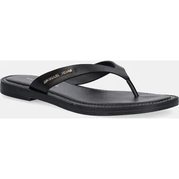 Dámské žabky Kožené žabky MICHAEL Michael Kors Koko dámské, černá barva, na plochém podpatku, 40S5KOFA1L.001 99X, EUR 36