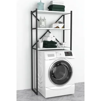 Knihovna Casarredo Regál na pračku SIARA bílá/černá