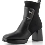 Hispanitas zipový kotník na podpatku Tokio black HI254228 - 38 | P695747