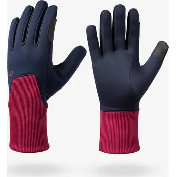 FOUGANZA Dětské zimní jezdecké rukavice hřejivé 100 Warm 12 LET FIALOVÁ|MODRÁ