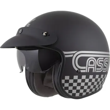 Helma na motorku Cassida Moto přilba Oxygen Rondo 2.0 černá matná/stříbrná (Velikost: 2XL (63-64))