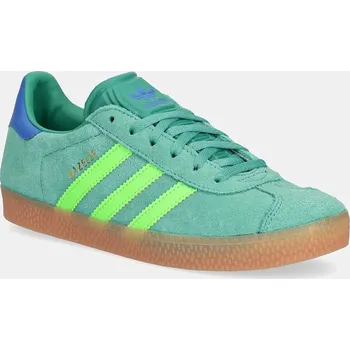 Pánská móda Semišové sneakers boty adidas Originals GAZELLE JP7127 tyrkysová 56X, EUR 38 2/3