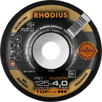 Brusný kotouč Rhodius 207829 | Brusný kotouč 125x4,0x22,23 mm, Z40, FS1 FUSION