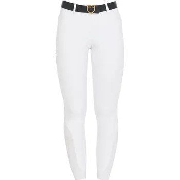 Jezdecké kalhoty Dámské jezdecké rajtky EQUESTRO Zenda Bílá 38