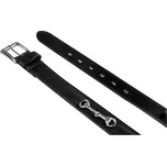 Kožený opasek Equestro EGG BUTT hnědá/zlatá 70 cm