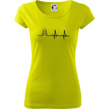 Muzikant volume EKG - Dámské triko Pure - M ( Limetková )