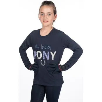 Vybavení pro jezdce Dětské tričko HKM Aymee Tm. modrá 134/140
