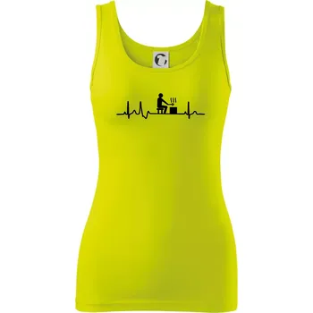 Dámské tričko EKG sauna - Dámské tílko - XS ( Limetková )