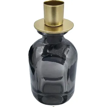 Svícen Home Accents Skleněný svícen 14,5 cm Nové zboží