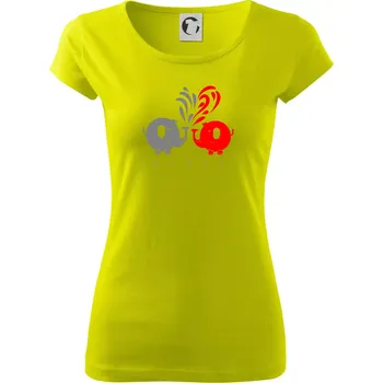 Slon veselý - Dámské triko Pure - XS ( Limetková )