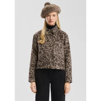 Dámský kabát s.Oliver dámský kožešinový kabátek tmavě hnědý Velikost: L