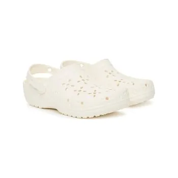 Pánské pantofle Nazouváky Crocs Classic Floral Cut-Out Clog 210927 Écru 42_43