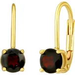 Zlaté náušnice Dallin ze žlutého zlata s přírodními granáty SILVEGOB380243EGYGA
