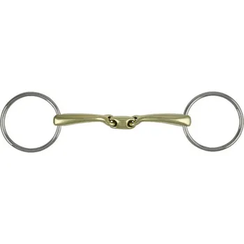 Udidlo pro koně Udidlo stihlo 2x lomené Metalab German Copper 14mm 12,5 cm