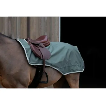 Deka pro koně Bederní nepromokavá deka EQUITHME TYREX 600D fleece Zelená 125 cm