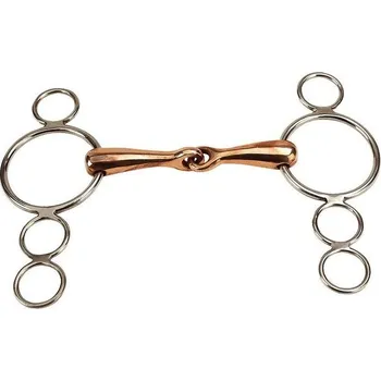 Udidlo pro koně Udidlo FEELING sněhulák odlehčený lomený s měděným udítkem 12,5 cm