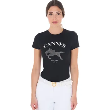 Dámské tričko Equestro Cannes Černá XS