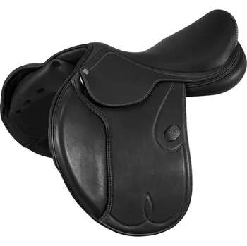 Jezdecké sedlo Skokové sedlo ACAVALLO Botticelli - latex Černá 15"