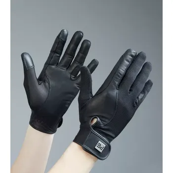 Jezdecké rukavice Dámské kožené rukavice Premier Equine Bordoni Černá XL