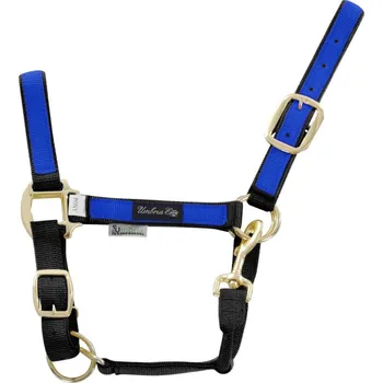 Jezdectví Nylonová ohlávka Umbria Equitazione Colored Černá/modrá COB