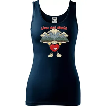 Dámské tričko Láska hory přenáší - Dámské tílko - XS ( Námořní modrá (velmi tmavá - téměř černá) )