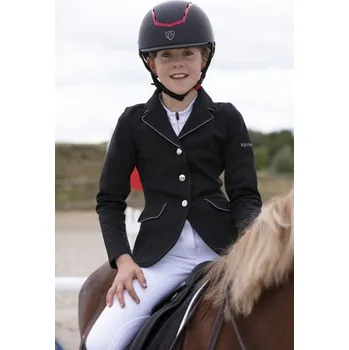 Jezdecké oblečení Dětské jezdecké sako EQUITHME SOFT CLASSIC Modrá 10 let