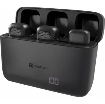 Mikrofon Mobilní bezdrátový mikrofon Natec HOPPER LAVALIER USB-C, 2 KS