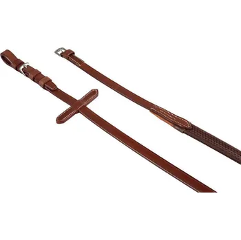 Otěže EQUESTRO Pascal kůže/guma koňak PONY