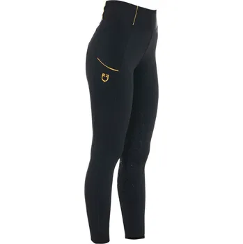 Jezdecké kalhoty Jezdecké legíny EQUESTRO Slim Fit fullgrip Černá XS