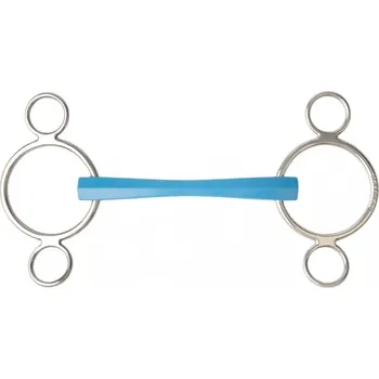 Udidlo pro koně Udidlo sněhulák METALAB Flexible Turquoise 12,5 cm