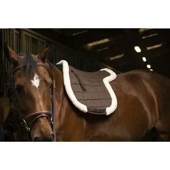 Podsedlová dečka s beránkem EQUITHME PRO Černá