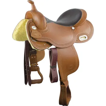 Jezdecké sedlo Westernové sedlo POOL'S Barrel Racer 5010 Černá 15" SEMI QUARTER